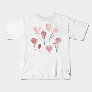 Magnolia on white Kids T-Shirt